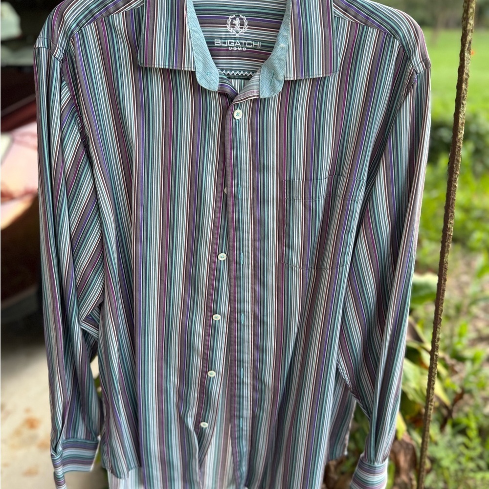 Bugatchi Multicolor Striped Shirt - Picture 3 of 4